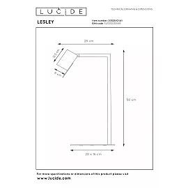 LESLEY galda lampa 1 x 35 W GU10 taupe (Lucide)