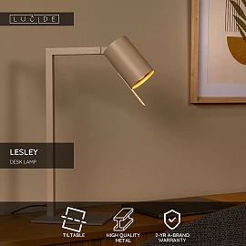 LESLEY galda lampa 1 x 35 W GU10 taupe (Lucide)