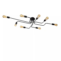 LESTER griestu lampa 8xE27 40W melna (Lucide)