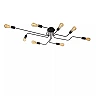 LESTER Flush ceiling light 8xE27 40W Black (Lucide)