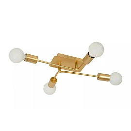 LESTER griestu lampa 4xE27 40W matēta zelta/misiņa (Lucide)