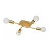 LESTER Flush ceiling light 4xE27 40W Matt Gold / Brass (Lucide)