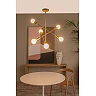 LESTER Flush ceiling light 6xE27 40W Matt Gold / Brass (Lucide)
