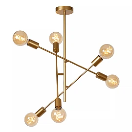 LESTER griestu lampa 6xE27 40W matēta zelta/misiņa (Lucide)