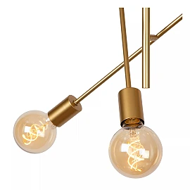 LESTER griestu lampa 6xE27 40W matēta zelta/misiņa (Lucide)