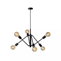 LESTER piekaramā lampa 6xE27 40W melna (Lucide)