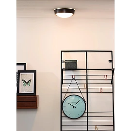 LEX Flush ceiling light Ø25cm 1x9W E27 black (Lucide)