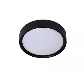 LEX Flush ceiling light Ø25cm 1x9W E27 black (Lucide)