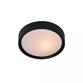 LEX Flush ceiling light Ø25cm 1x9W E27 black (Lucide)