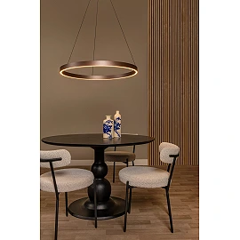 LIANE pendant light Ø80 cm LED 36 W rust brown (Lucide)