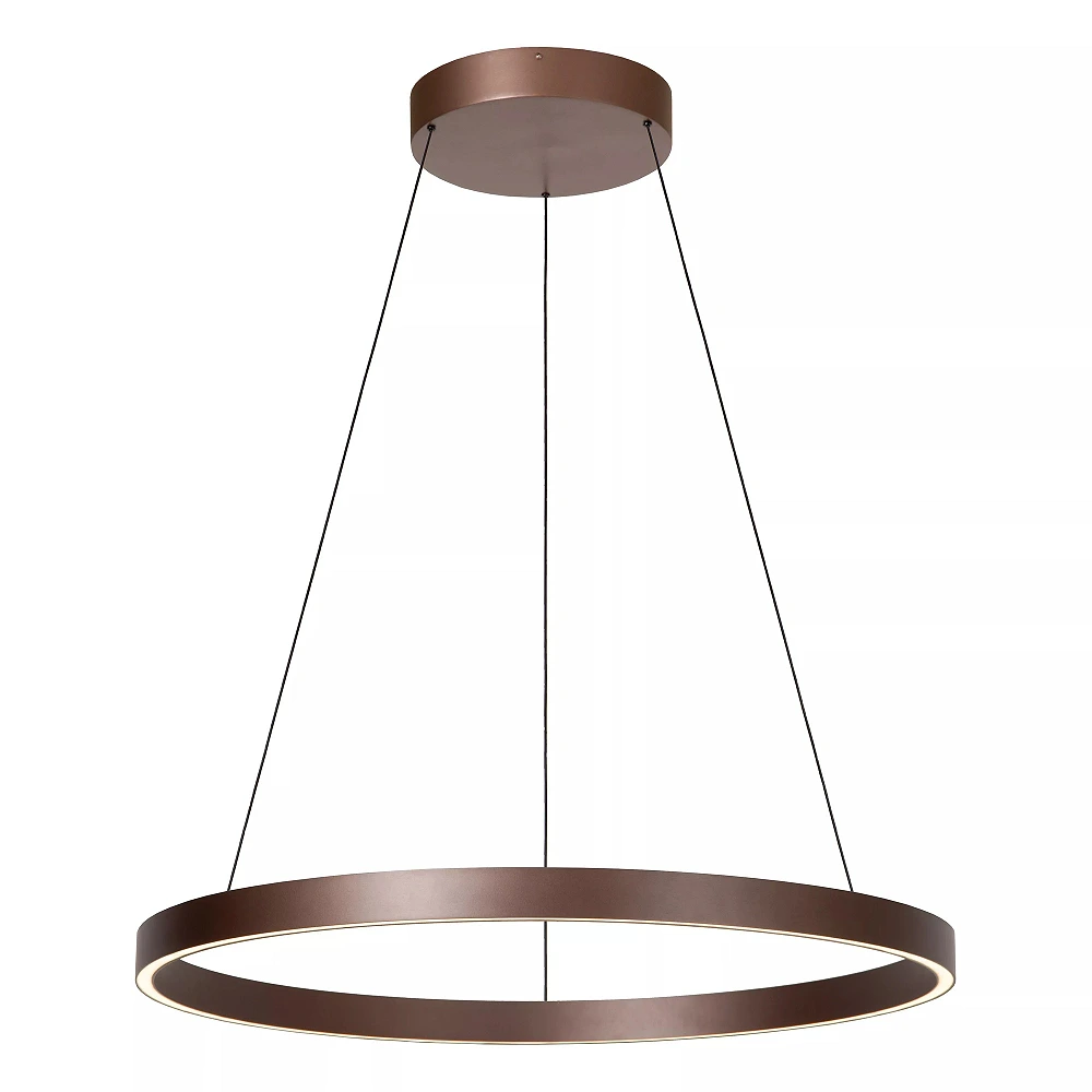 LIANE pendant light Ø80 cm LED 36 W rust brown (Lucide)