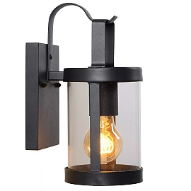 LINDELO outdoor wall light 1x40W E27 black (Lucide)