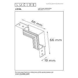 LINIAL vertical corner connector satin gun metal (Lucide)