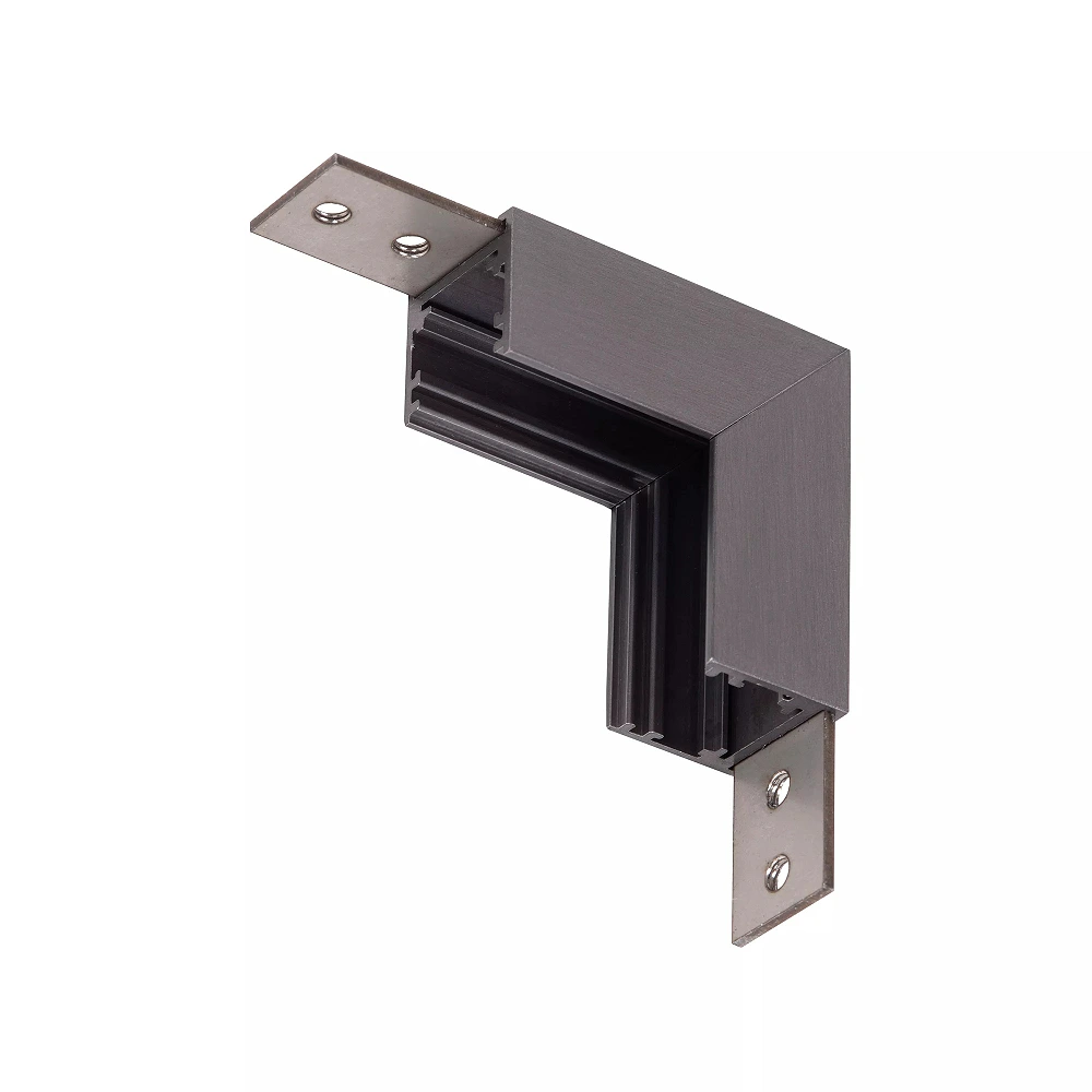 LINIAL vertical corner connector satin gun metal (Lucide)