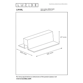 LINIAL connection box with two wings champagne (Lucide)