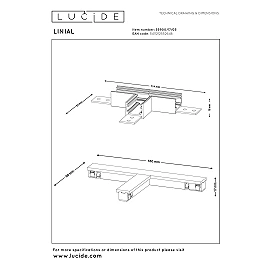 LINIAL T connector champagne (Lucide)