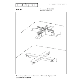 LINIAL X connector champagne (Lucide)