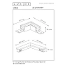 LINIAL L corner connector champagne (Lucide)