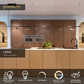 LINIAL track spotlight LED 20 W satin gun metal (Lucide)