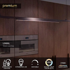 LINIAL track spotlight LED 12 W satin gun metal (Lucide)