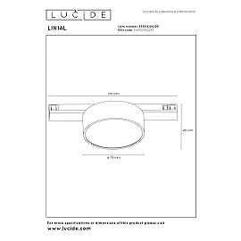 LINIAL track spotlight LED 6 W champagne (Lucide)
