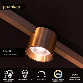 LINIAL LUX track light 1x8W LED champagne (Lucide)