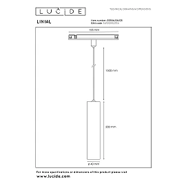 LINIAL LUXUS track pendant light 1x8W LED champagne (Lucide)