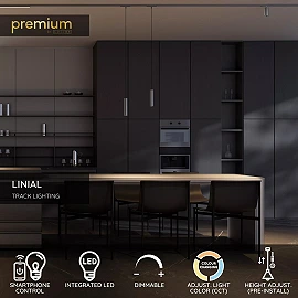 LINIAL LUXUS track pendant light 1x8W LED satin gun metal (Lucide)