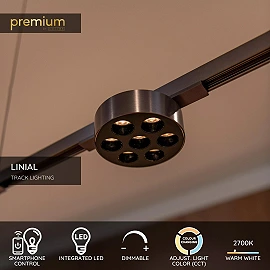 LINIAL XAVI track spotlight LED 8 W satin gun metal (Lucide)
