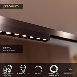 LINIAL XENIA track light 1x10W LED satin gun metal (Lucide)