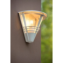 LIVIA Wall light Outdoor 1x60W E27 IP44 White (Lucide)
