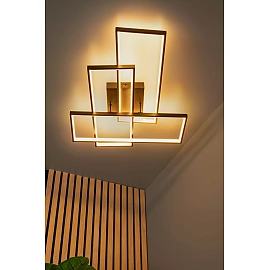 LOKERO LED CCT ceiling light 60 W 2700K/4000K black (Lucide)