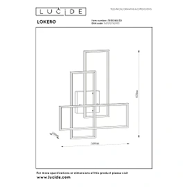 LOKERO LED CCT ceiling light 60 W 2700K/4000K black (Lucide)