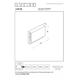 LOMAR outdoor wall light LED 6 W 2700 K rust brown (Lucide)