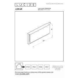 LOMAR outdoor wall light LED 10 W 2700 K rust brown (Lucide)