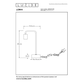 LORIN Table lamp 1x40W E27 black (Lucide)
