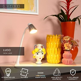 LUDO galda lampa LED 4,5W 3000K balta (Lucide)