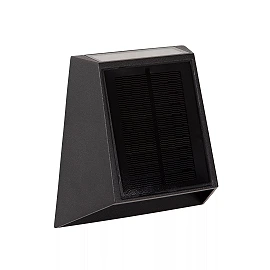 LUTON solar outdoor wall light with PIR motion and day/night sensors, solar LED, 2 W, 100 lm, 2700/3000 K, black (Lucide)