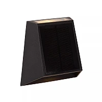LUTON solar outdoor wall light with PIR motion and day/night sensors, solar LED, 2 W, 100 lm, 2700/3000 K, black (Lucide)