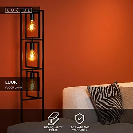 LUUK Floor lamp 3x40W E27 Black (Lucide)