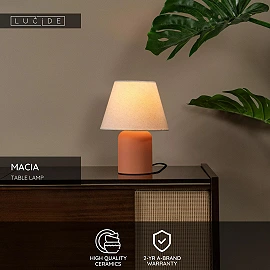 MACIA galda lampa 22x22 cm 1xE14 terakota (Lucide)