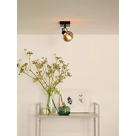 MADEE ceiling spotlight 1 x E14 black smoke grey (Lucide)