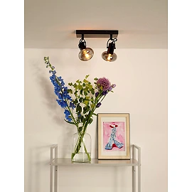 MADEE ceiling spotlight 2 x E14 black smoke grey (Lucide)