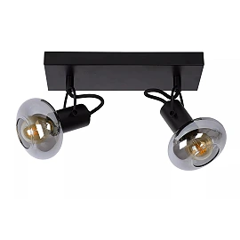MADEE ceiling spotlight 2 x E14 black smoke grey (Lucide)