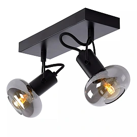MADEE ceiling spotlight 2 x E14 black smoke grey (Lucide)