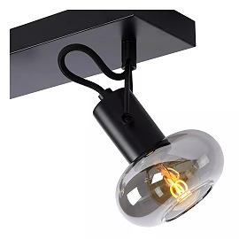 MADEE ceiling spotlight 2 x E14 black smoke grey (Lucide)