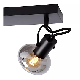 MADEE ceiling spotlight 2 x E14 black smoke grey (Lucide)