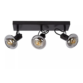 MADEE Ceiling spotlight 38x9 cm 3xE14 black (Lucide)