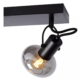 MADEE Ceiling spotlight 38x9 cm 3xE14 black (Lucide)