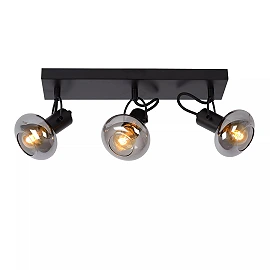 MADEE Ceiling spotlight 38x9 cm 3xE14 black (Lucide)